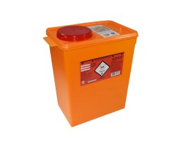 Coletor De Resíduos Tóxicos Rígida Laranja - 13 Litros - Descarpack